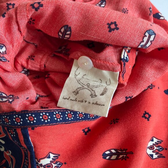 Spell Desert Wanderer Boho Playsuit Sunset Red Print Size 8 - Picture 9 of 10